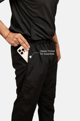 Classic (Black) Men's V-Neck Scrub Set