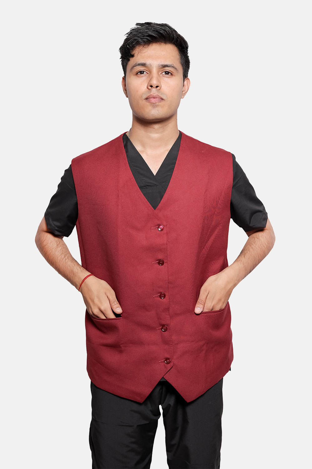 Assistant Jacket in Wine (Unisex) - Modern Fit