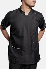 Doctor's Superior Black Side Button Apron (Unisex)