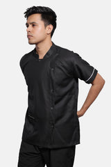 Doctor's Superior Black Side Button Apron (Unisex)