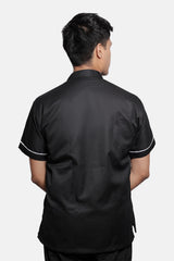 Doctor's Superior Black Side Button Apron (Unisex)