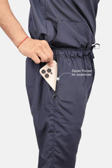 Classic (Navy) Men's V-Neck Scrub Set