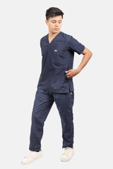 Classic (Navy) Men's V-Neck Scrub Set