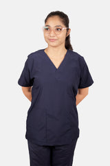 Classic (Navy Blue) Women's V-Neck Scrub Set
