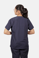 Classic (Navy Blue) Women's V-Neck Scrub Set
