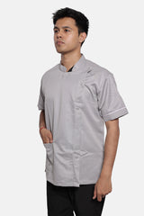 Doctor's Superior Grey Side Button Apron (Unisex)