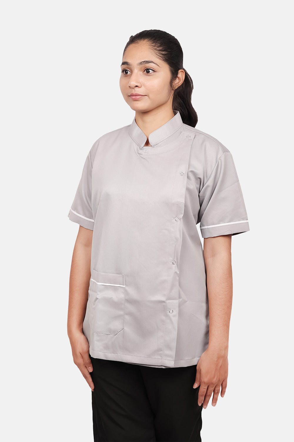 Doctor's Superior Grey Side Button Apron (Unisex)