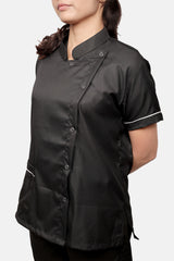 Doctor's Superior Black Side Button Apron (Unisex)