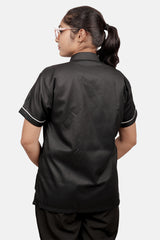 Doctor's Superior Black Side Button Apron (Unisex)